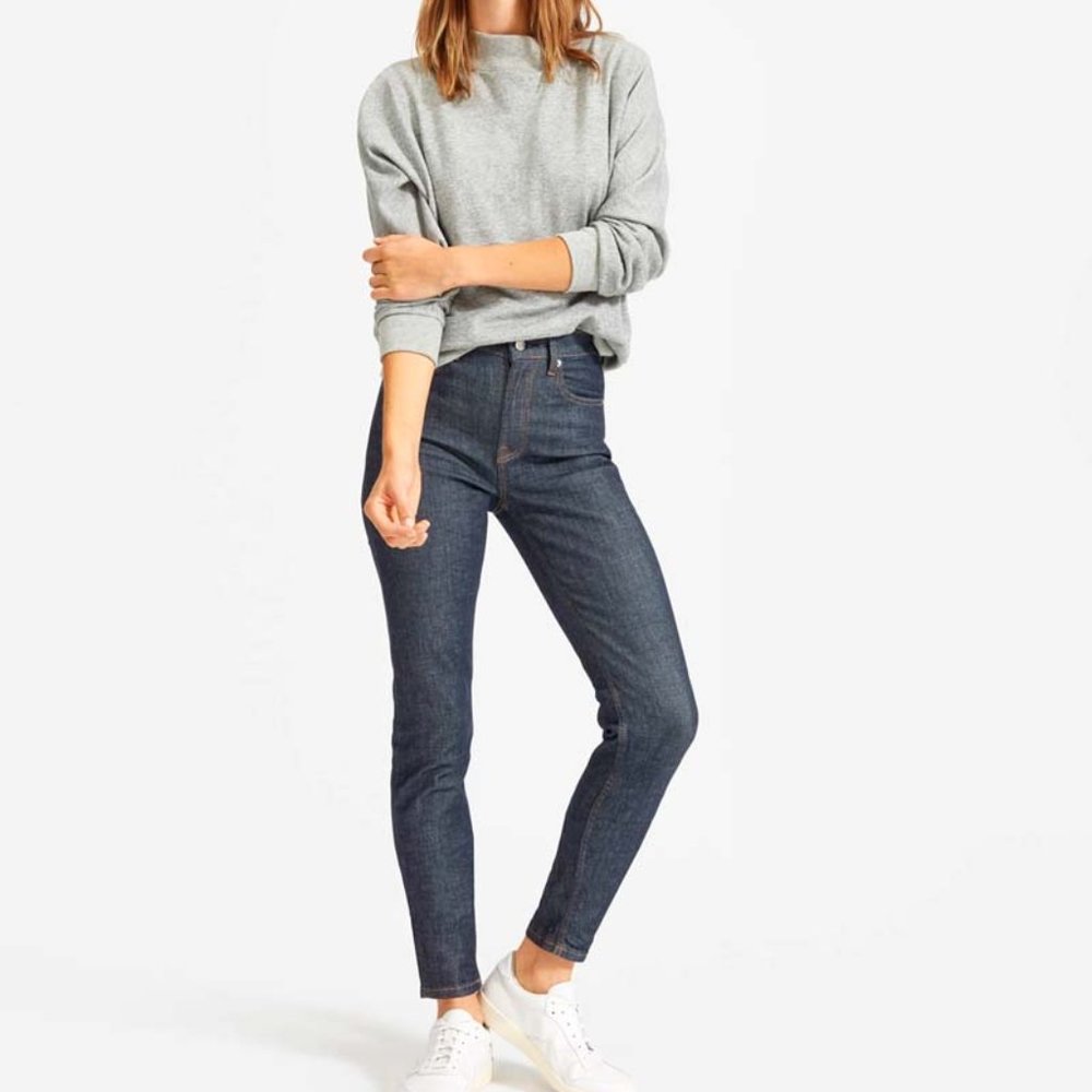 Everlane High-Rise Skinny Jean Dark Indigo 30